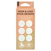 Heavy Duty Hook and Loop, 20mm x 40 Dots, White
